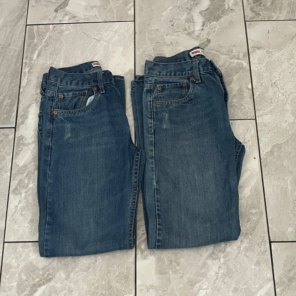 2 LEVI’S 514 Straight Big Boys Denim Jeans | 16 Slim